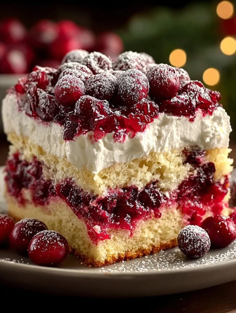 Christmas Cranberry Poke Cake