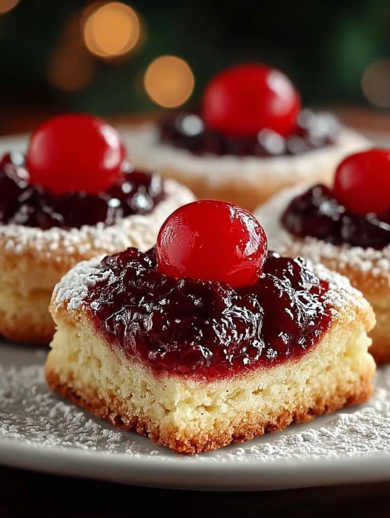 Christmas Maraschino Cherry Shortbread