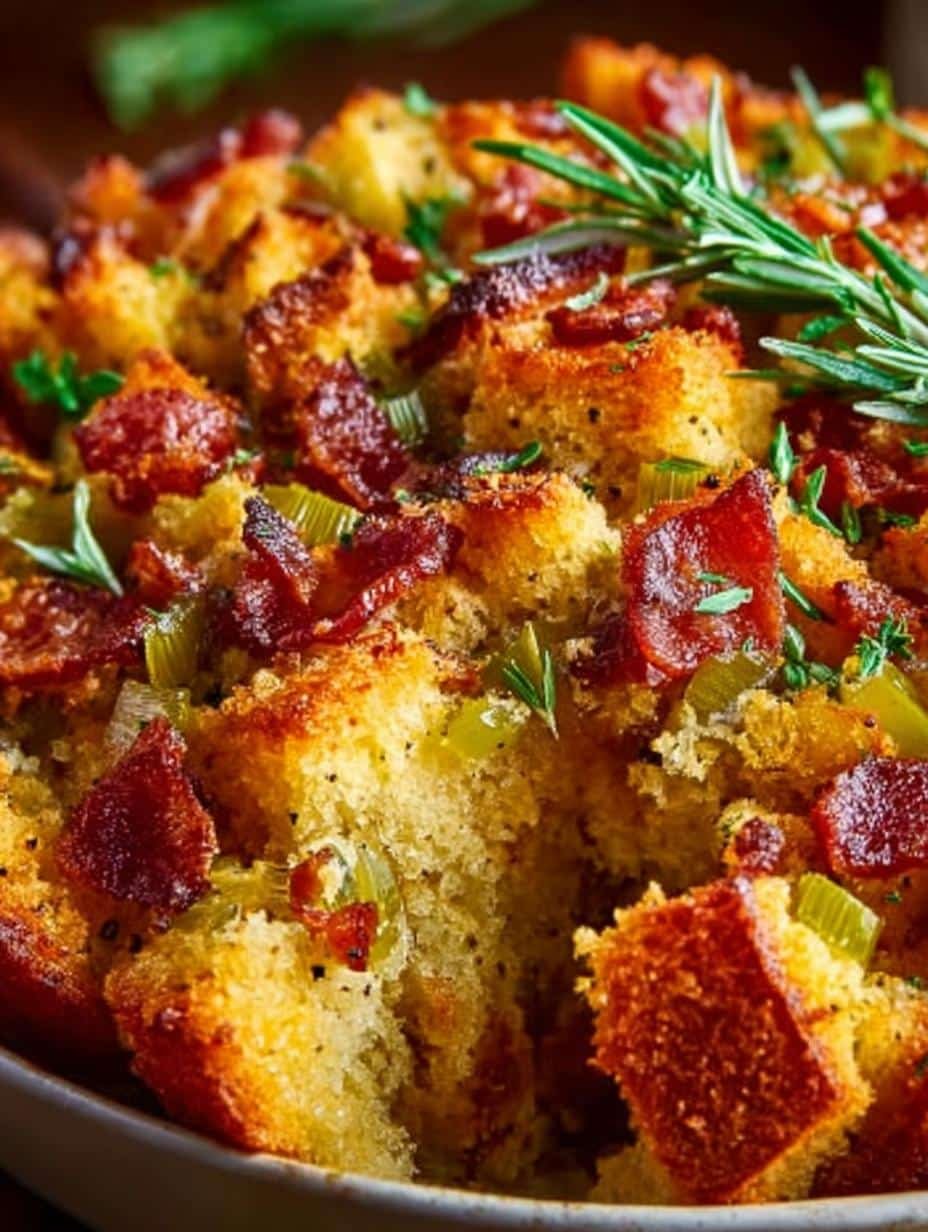 Cornbread Stuffing with Bacon