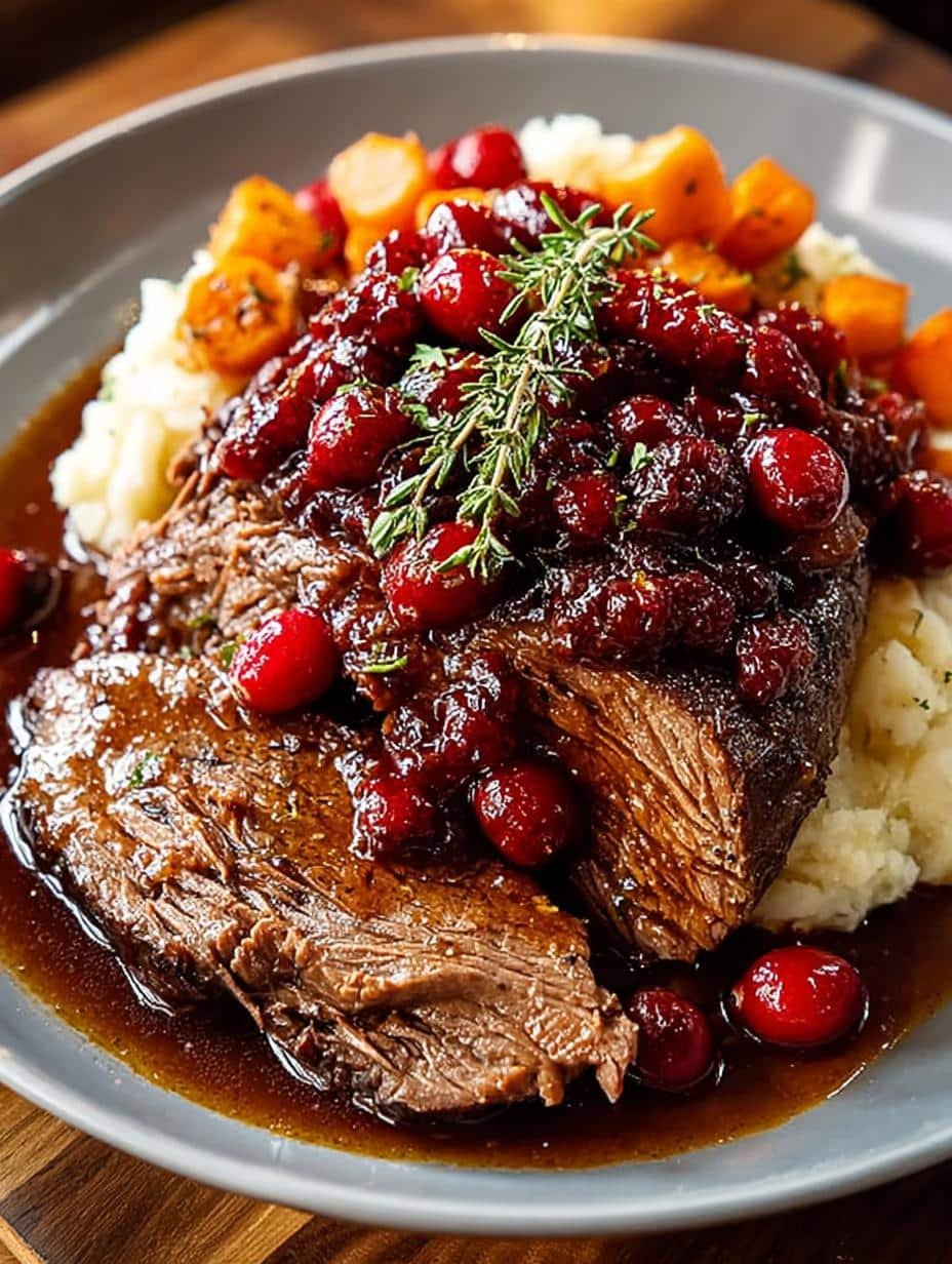 Cranberry Balsamic Roast Beef That Melts in Your Mouth - Cranberry Balsamic Roast Beef - additional detail