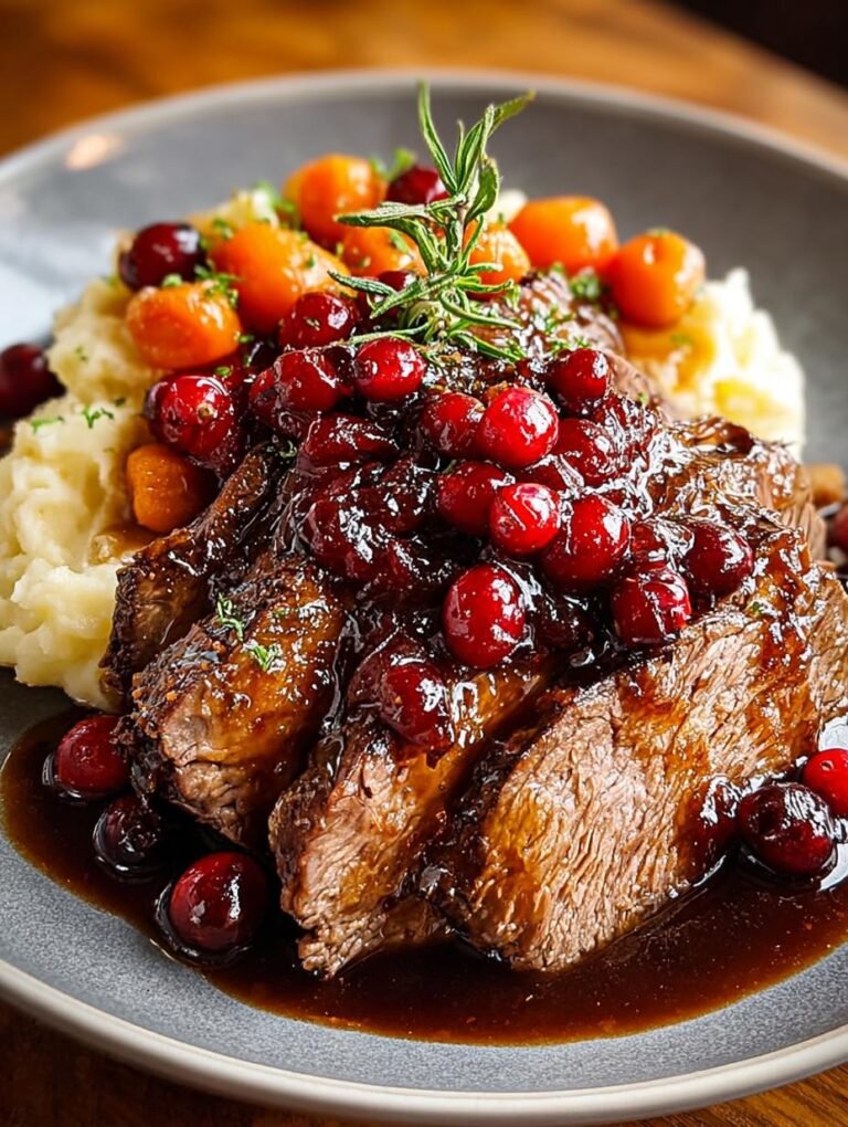 Cranberry Balsamic Roast Beef