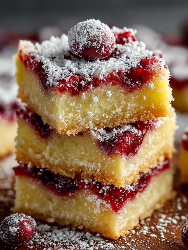 Cranberry Lemon Bars Refreshing