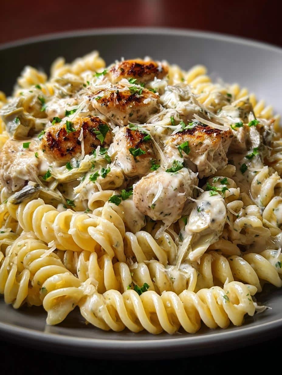 Creamy Chicken Artichoke Pasta