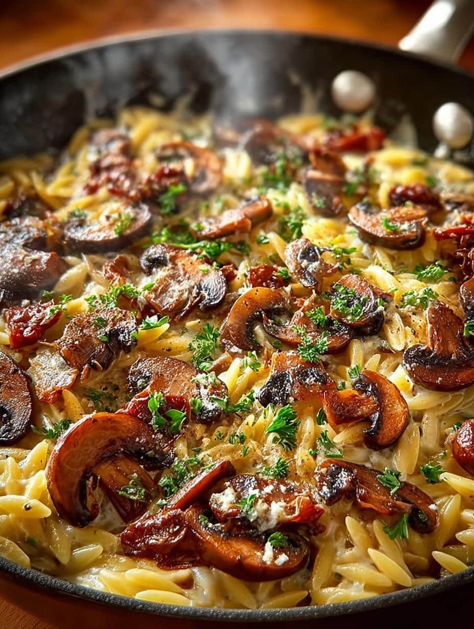 Creamy Mushroom Orzo Skillet: 7 Steps to Comfort - Creamy Mushroom Orzo Skillet - main visual representation