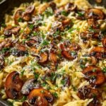 Creamy Mushroom Orzo Skillet