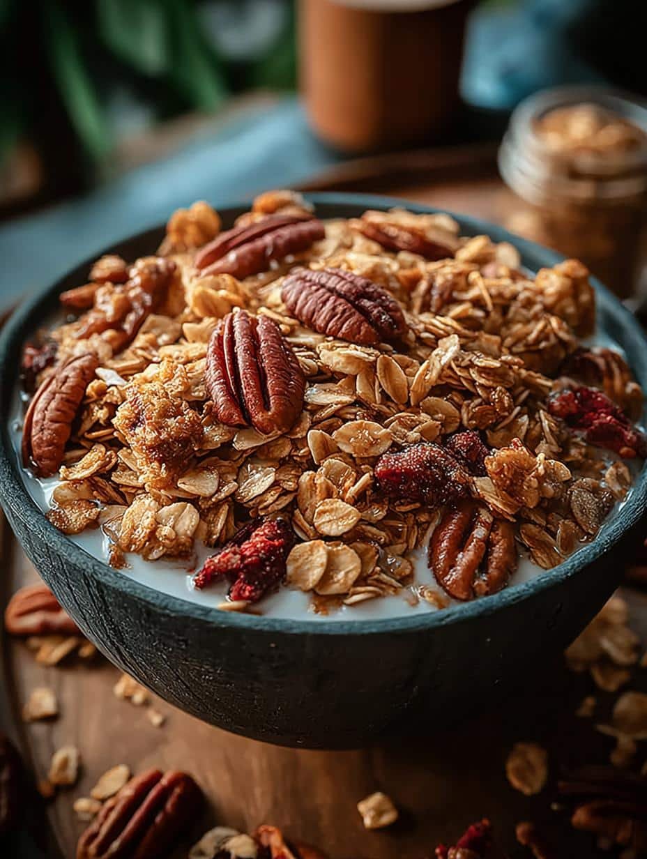 Amazing Golden Maple Pecan Granola Recipe - Golden Maple Pecan Granola - main visual representation