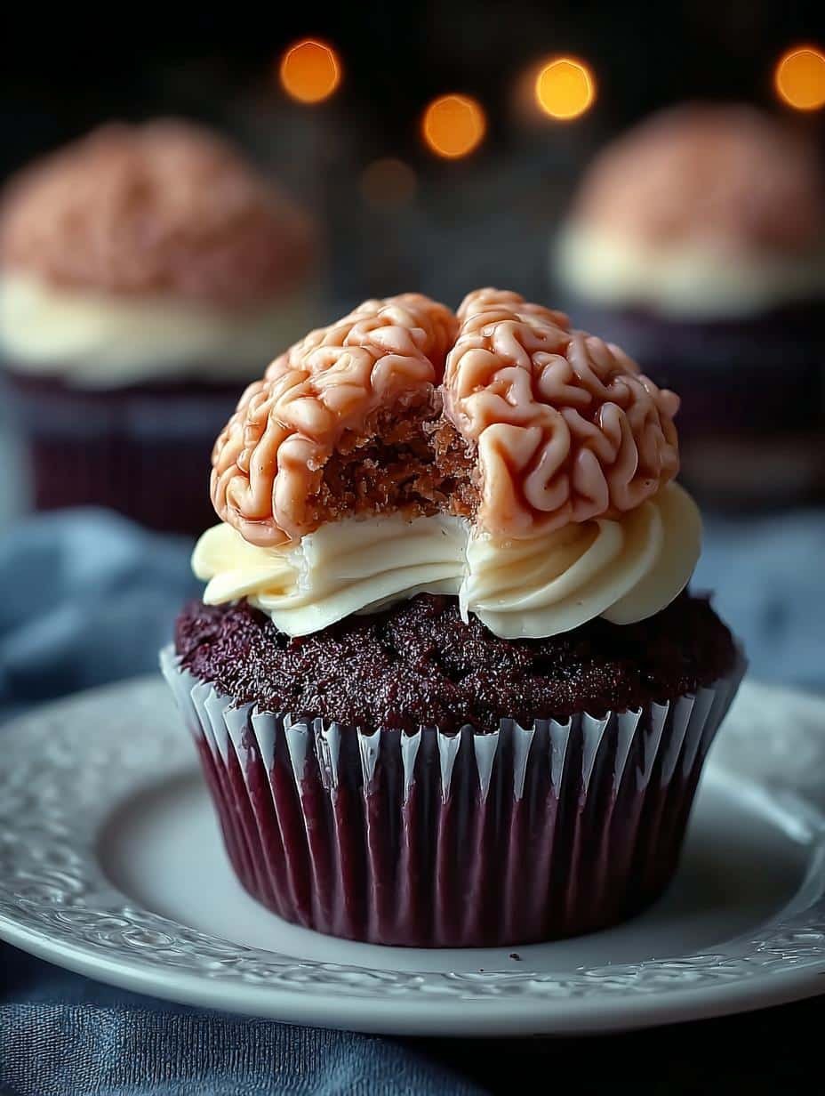 Halloween Brain Cupcakes: 7 Creepy yet Delicious Treats - Halloween Brain Cupcakes - main visual representation