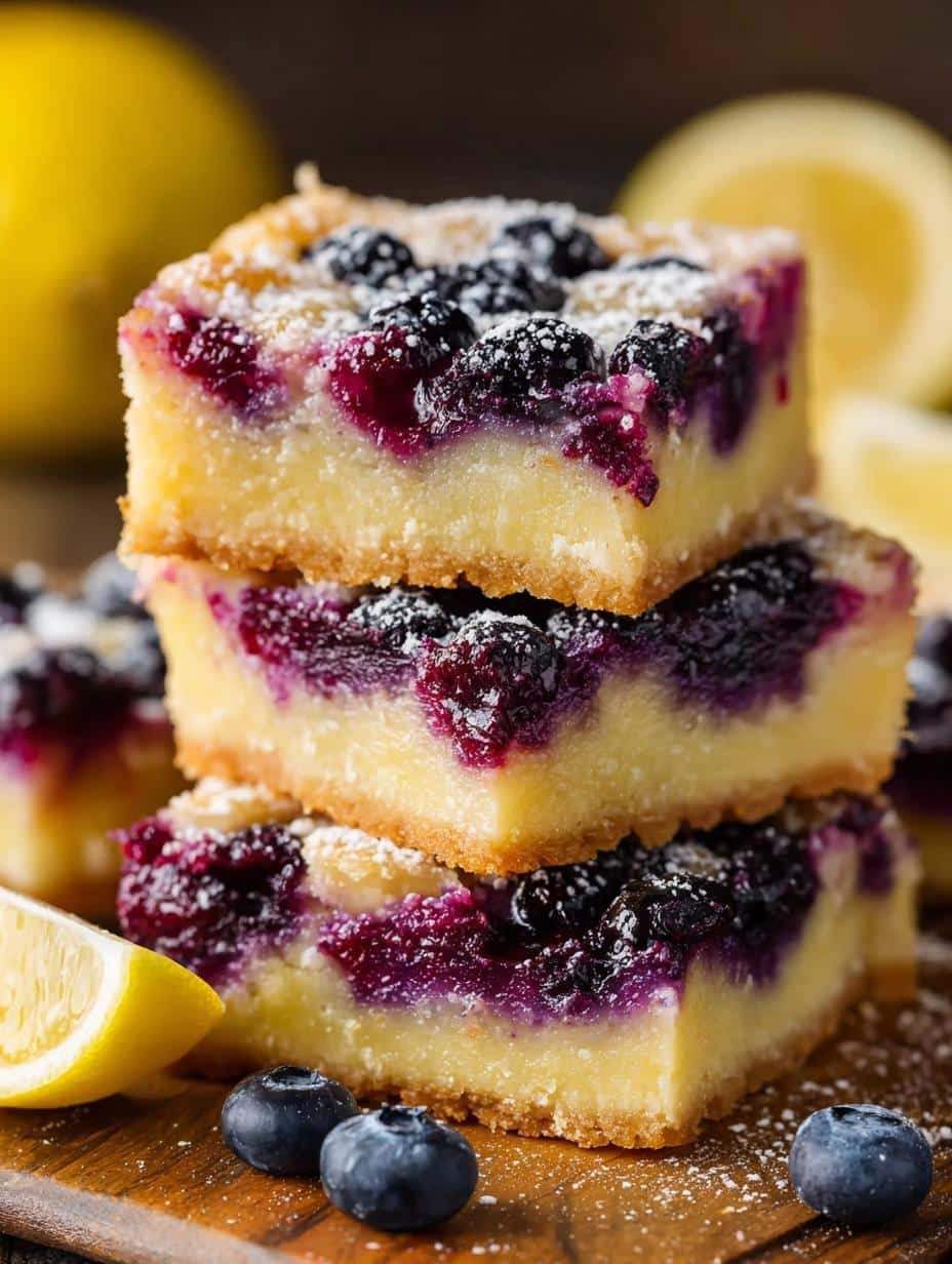 Lemon Blueberry Bars Delightful