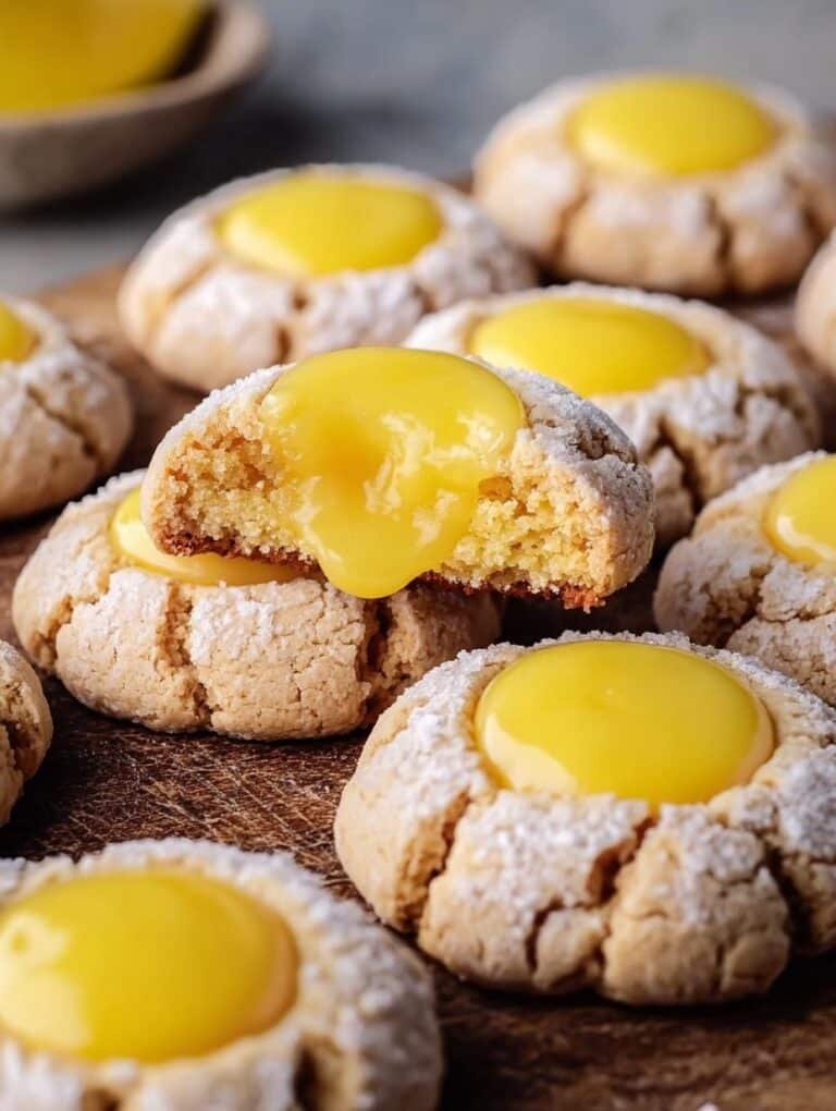 Lemon Curd Thumbprint Cookies