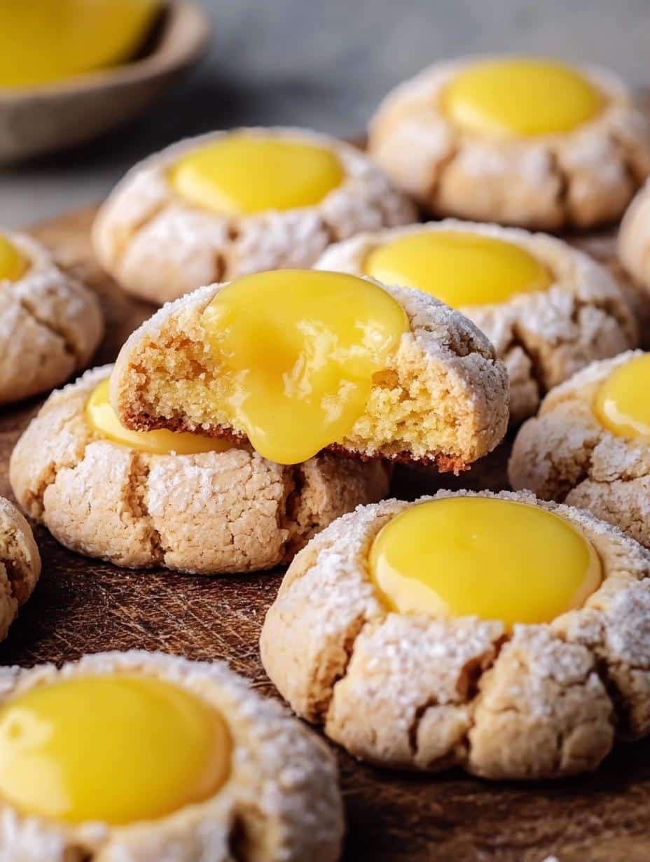 Lemon Curd Thumbprint Cookies