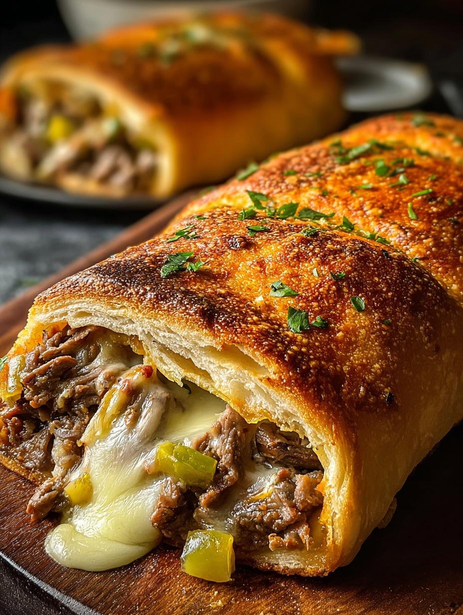 Philly Cheesesteak Stromboli