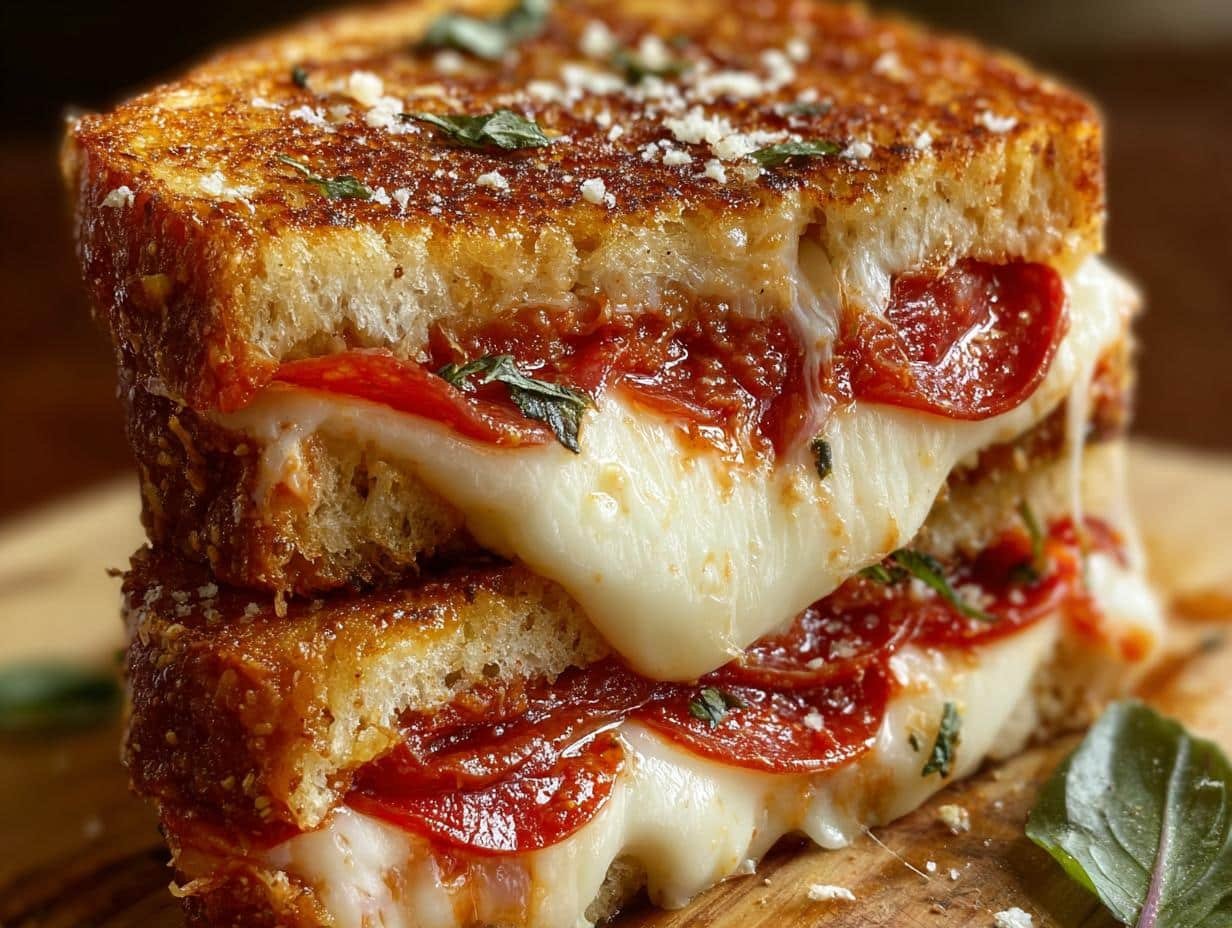 Pizza Grilled Cheese Sandwiches