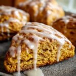 Pumpkin Scones Maple Glaze