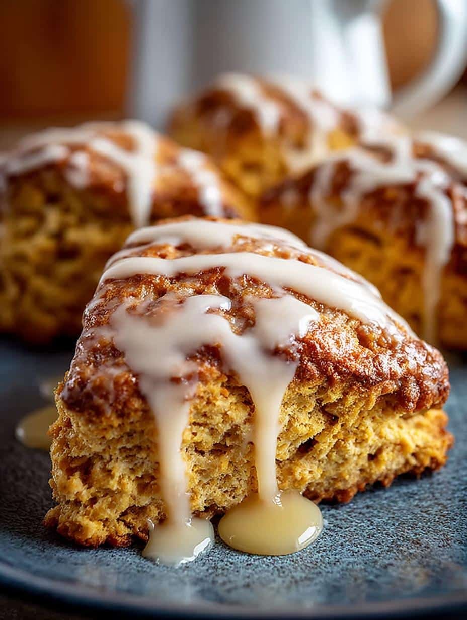 Delicious Pumpkin Scones Maple Glaze Recipe - Pumpkin Scones Maple Glaze - additional detail