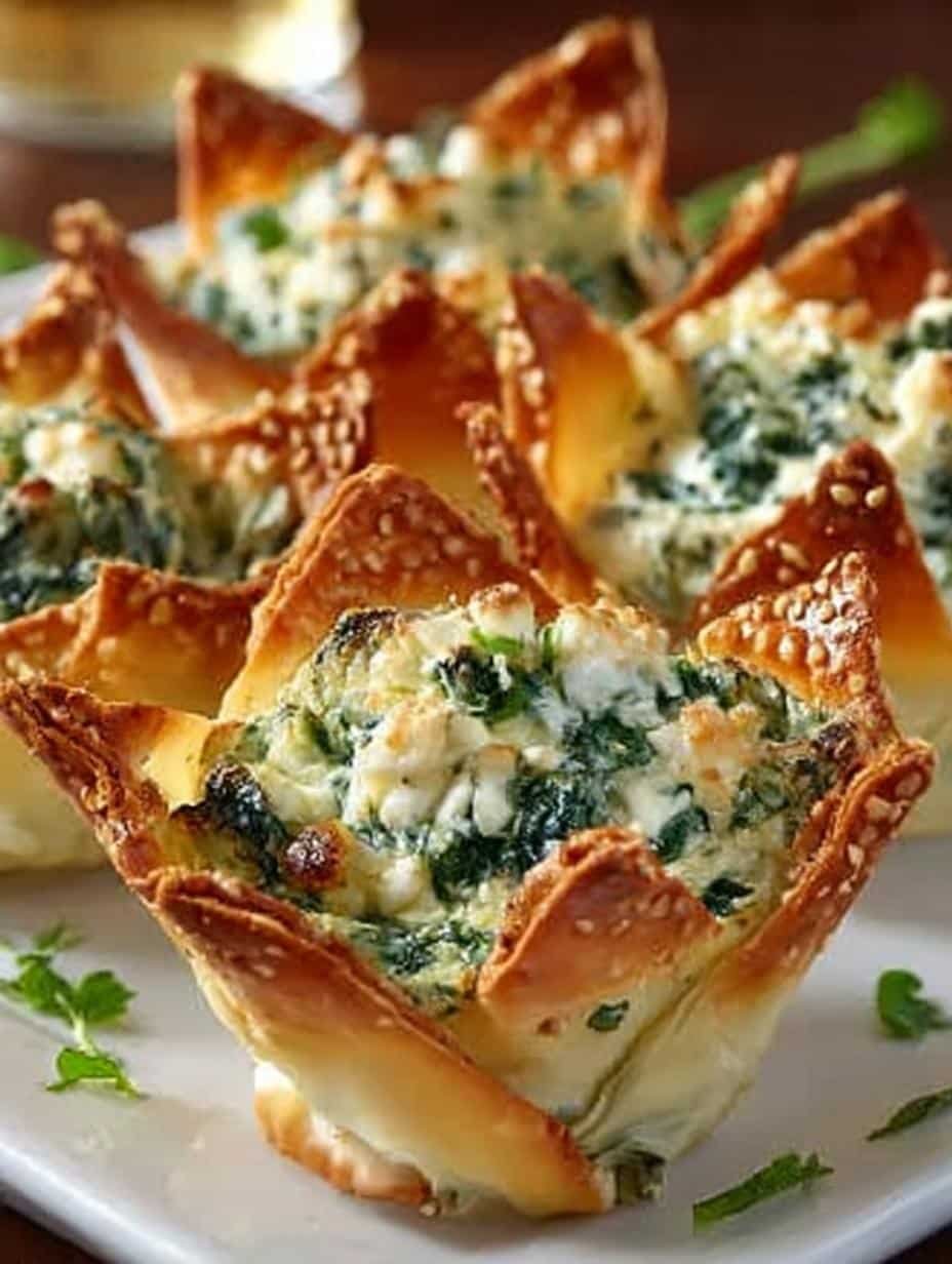 Spinach Artichoke Dip Wonton Cups: 12 Delicious Ways - Spinach Artichoke Dip Wonton - additional detail