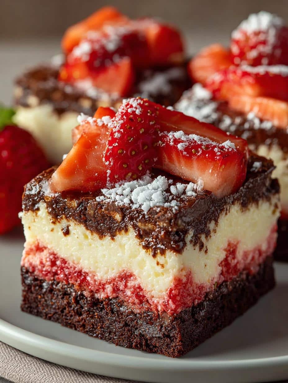 Strawberry Crunch Brownies Bar