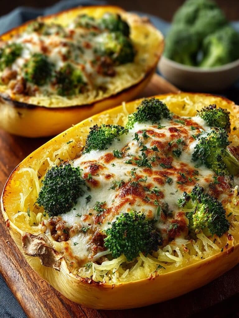 Stuffed Spaghetti Squash Broccoli
