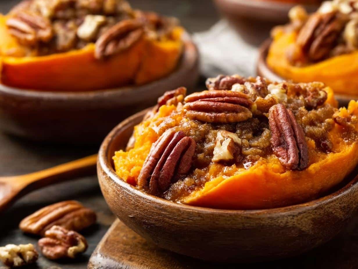 Sweet Potatoes Maple Pecans - ingredients and preparation