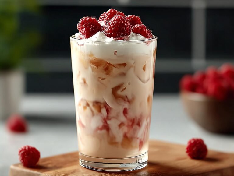 Vanilla Raspberry Iced Latte