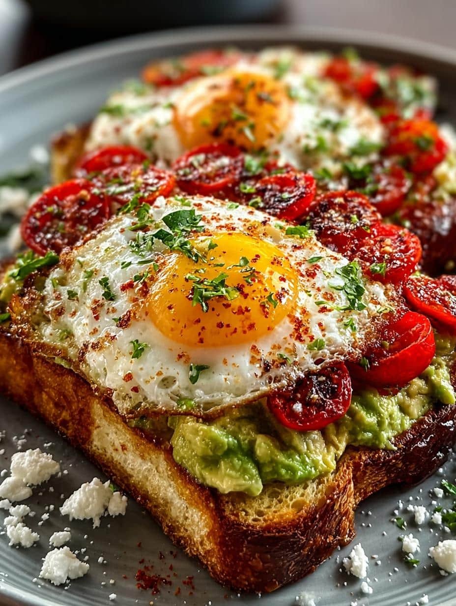 Avocado Egg Toast Bake