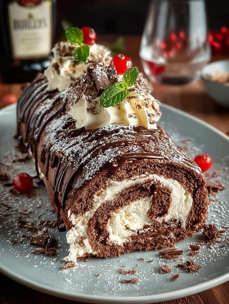 Delicious Baileys Yule Log to Enchant Your Holidays - Baileys Yule Log - additional detail