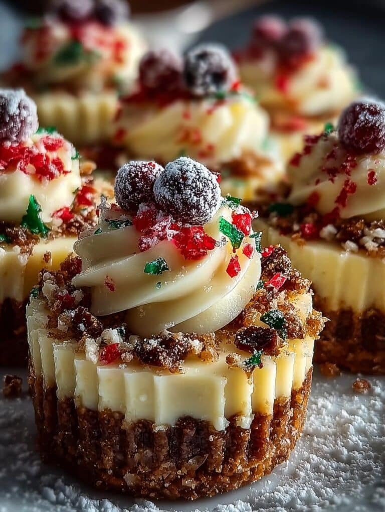 Bake Christmas Mini Cheesecakes
