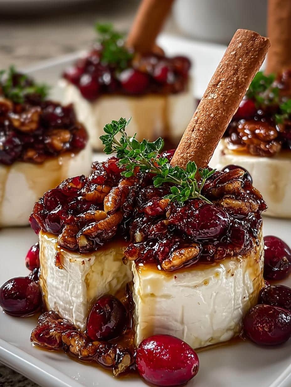 Candied Pecan Cranberry Brie: 12 Festive Bites to Savor - Candied Pecan Cranberry Brie - main visual representation