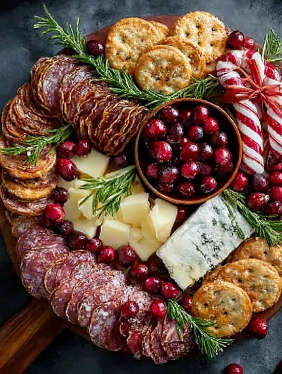 Candy Cane Charcuterie Board: 5 Amazing Holiday Ideas - Candy Cane Charcuterie Board - additional detail