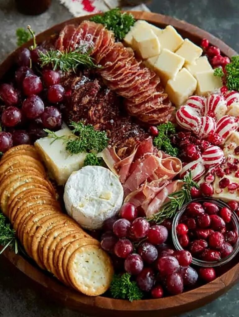 Candy Cane Charcuterie Board