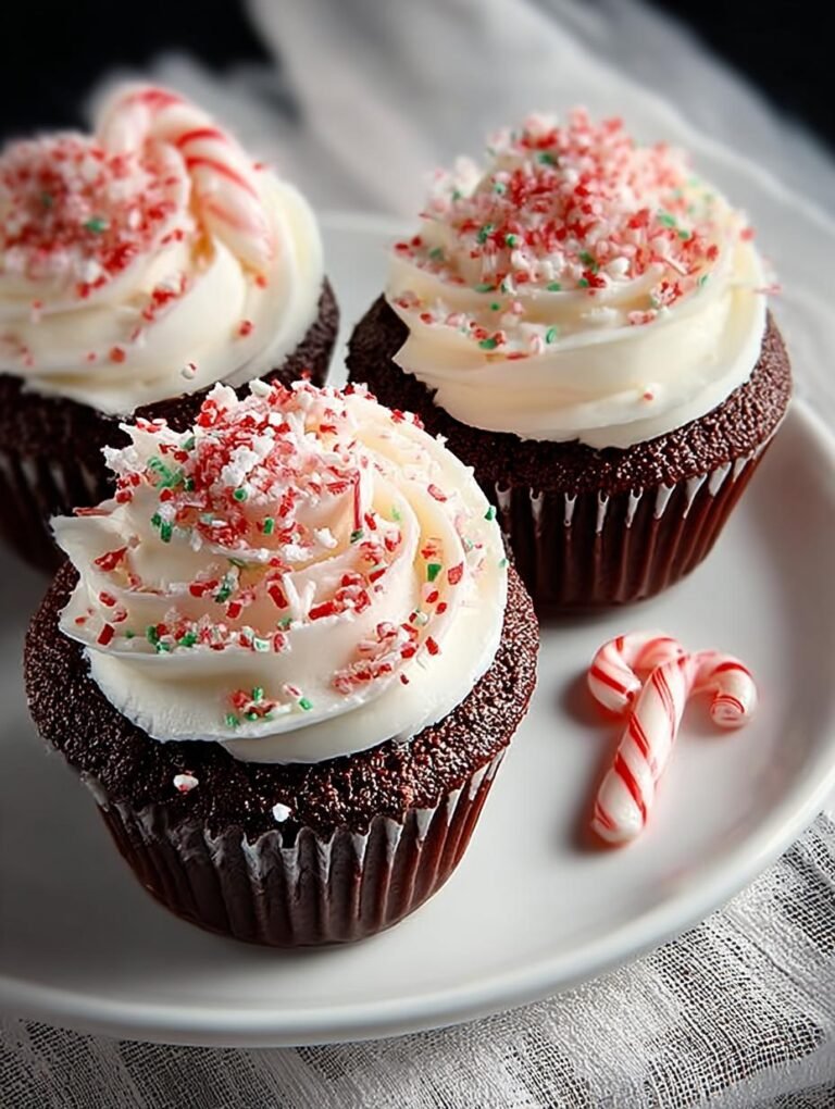 Candy Cane Cupcakes