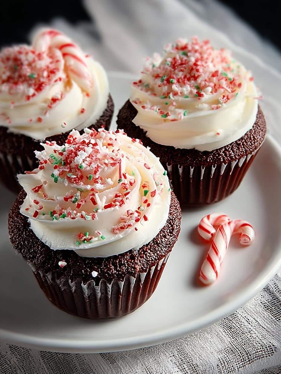 Candy Cane Cupcakes