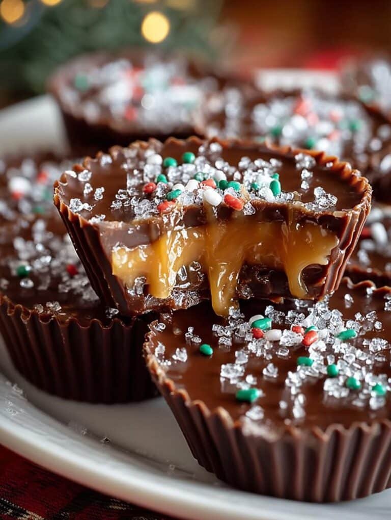 Christmas Chocolate Caramel Cups