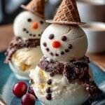 Christmas Ice Cream Snowmen