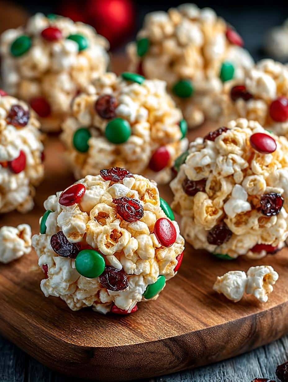 Festive Christmas Popcorn Balls for Sweet Holiday Cheer - Christmas Popcorn Balls - main visual representation