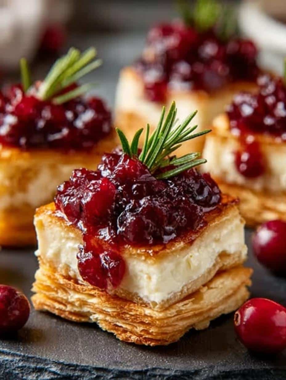 Cranberry Brie Bites with Puff Pastry: Irresistible Delights - Cranberry Brie Bites with - main visual representation
