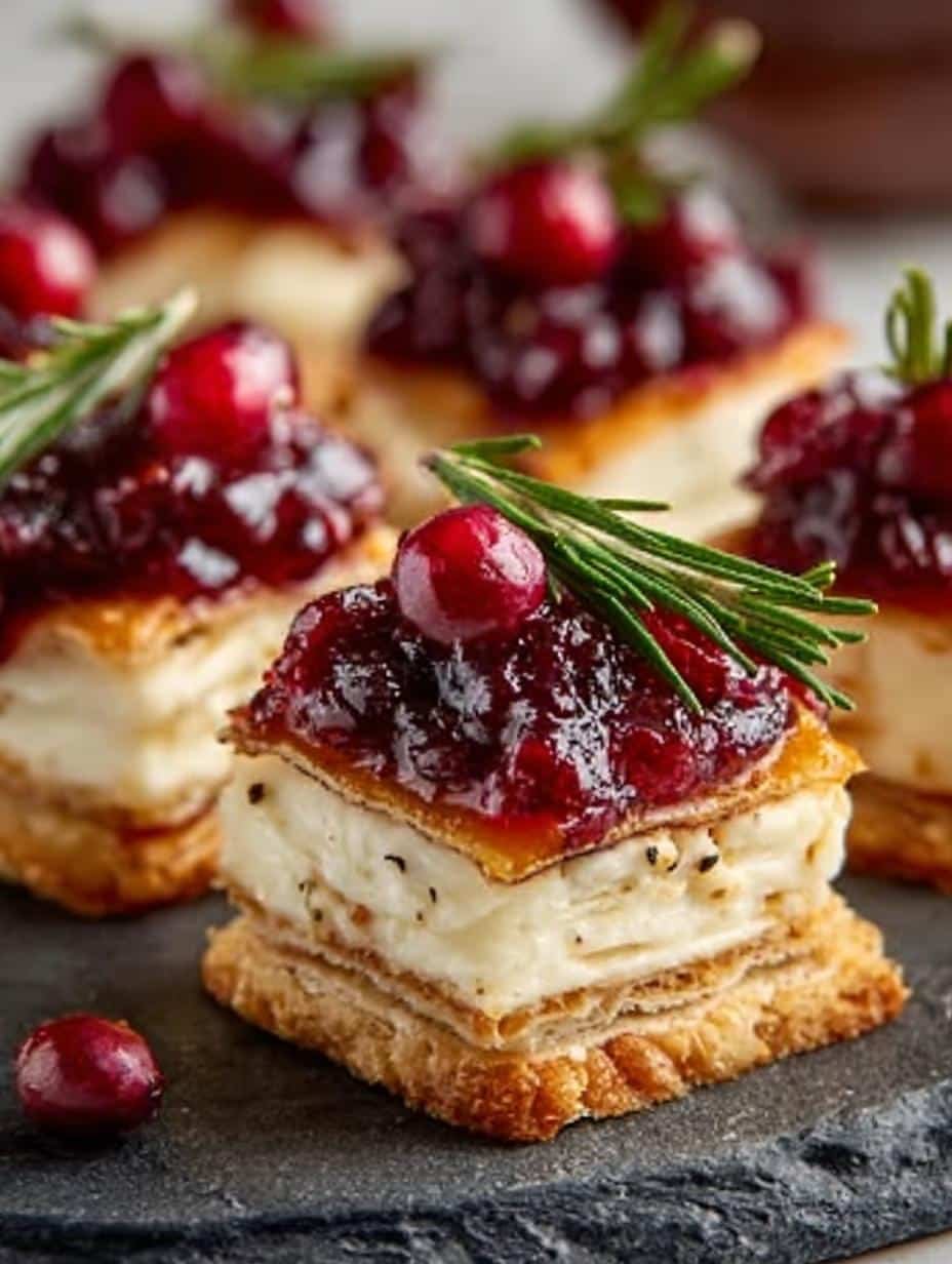 Cranberry Brie Bites with