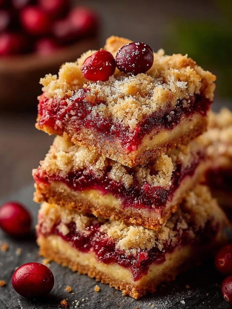 Cranberry Crumb Bars Dessert