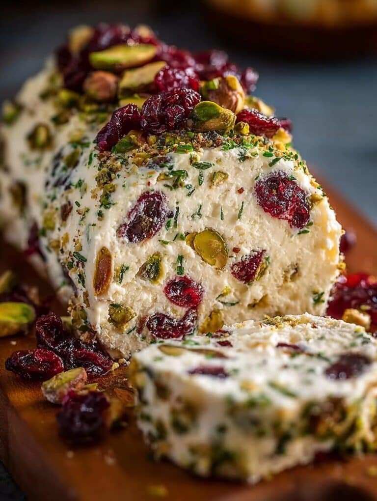 Cranberry Pistachio Cheese Log