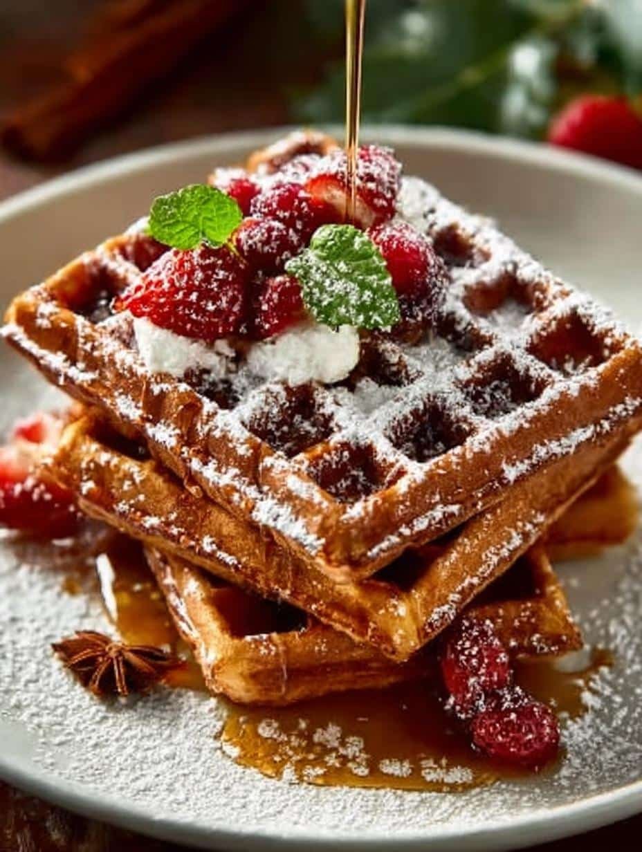 Gingerbread Waffles Incredible Delight for Holidays - Gingerbread Waffles Incredible Delight - main visual representation
