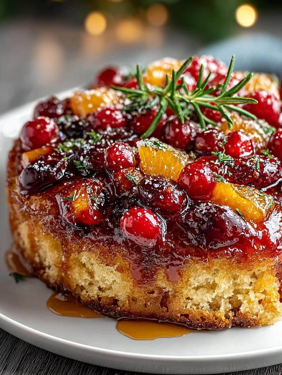 Juicy Christmas Upside Down Cake Bliss for the Holidays - Juicy Christmas Upside Down - additional detail