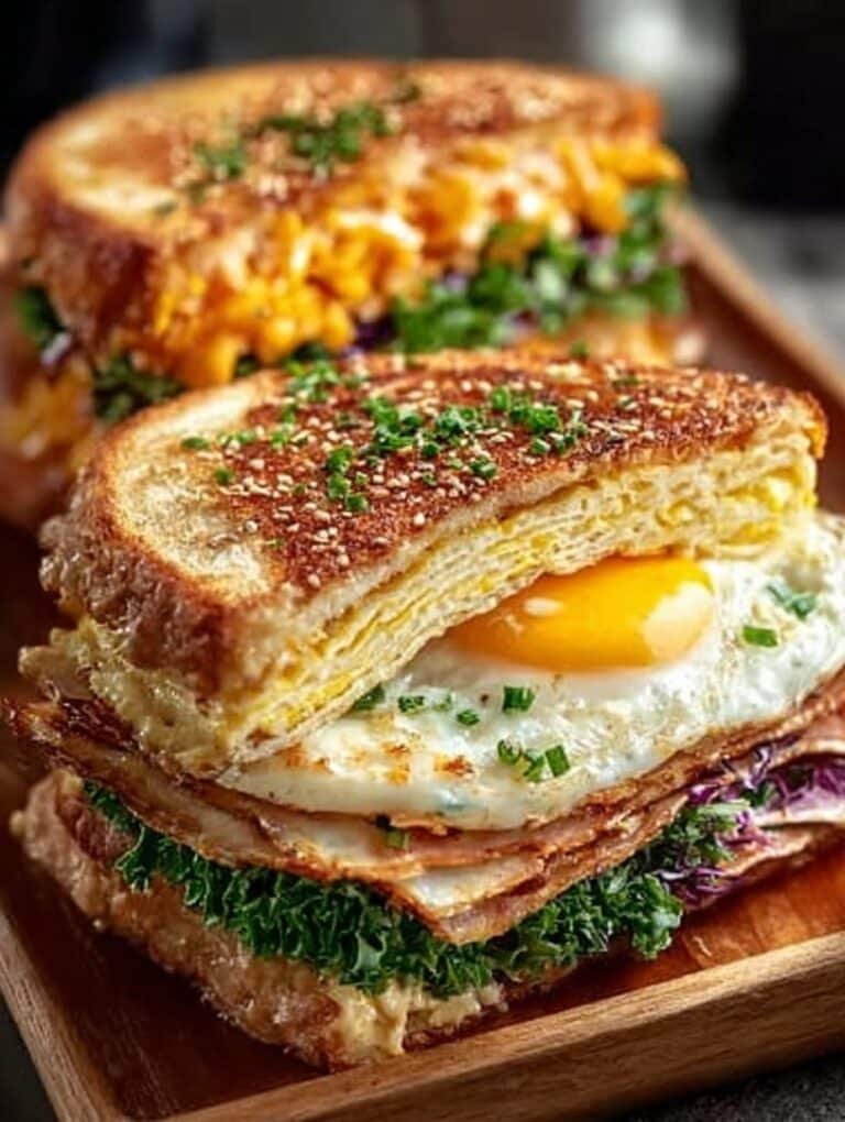 Korean Egg Drop Sandwiches
