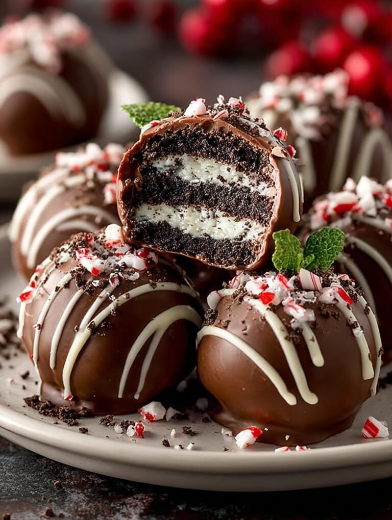 Peppermint Oreo Truffles Holiday