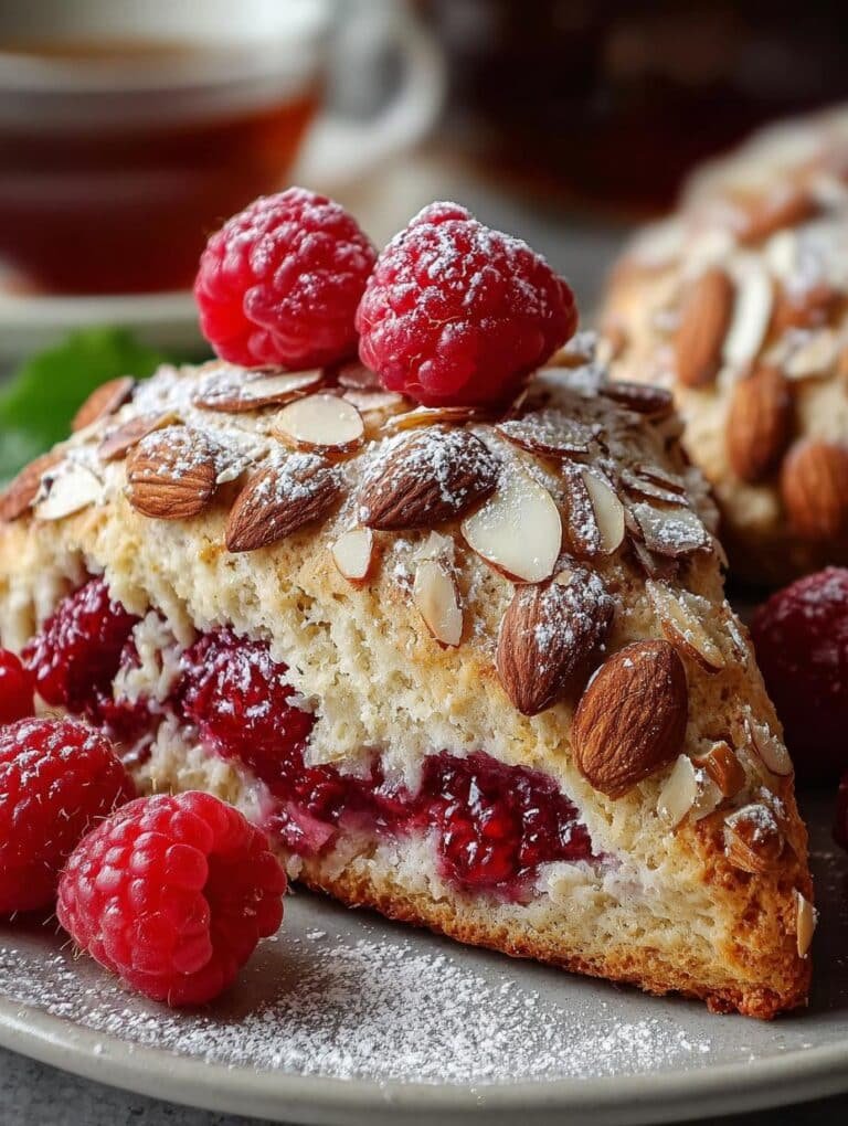 Raspberry Almond Scones Soft