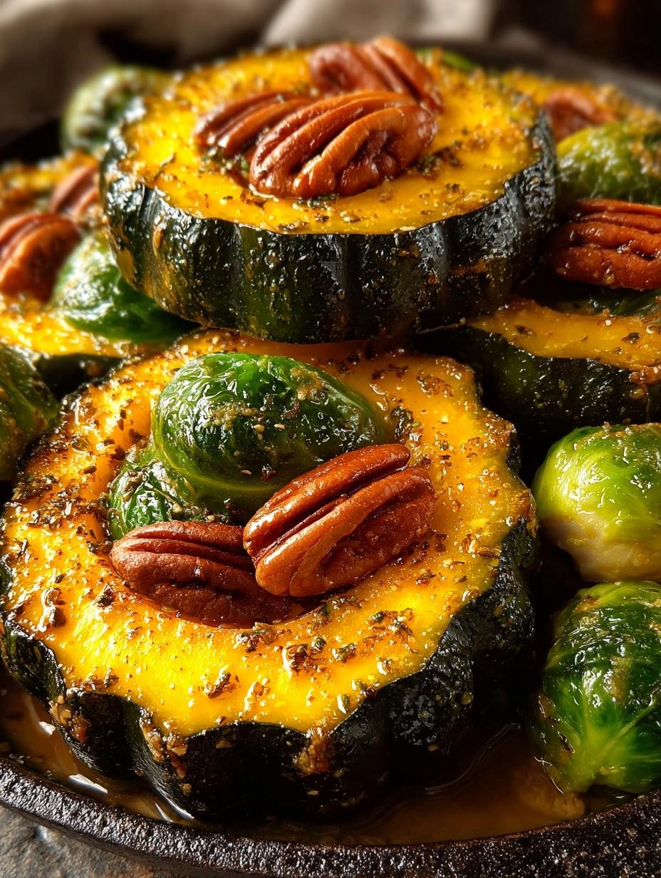 Roasted Acorn Squash Brussels