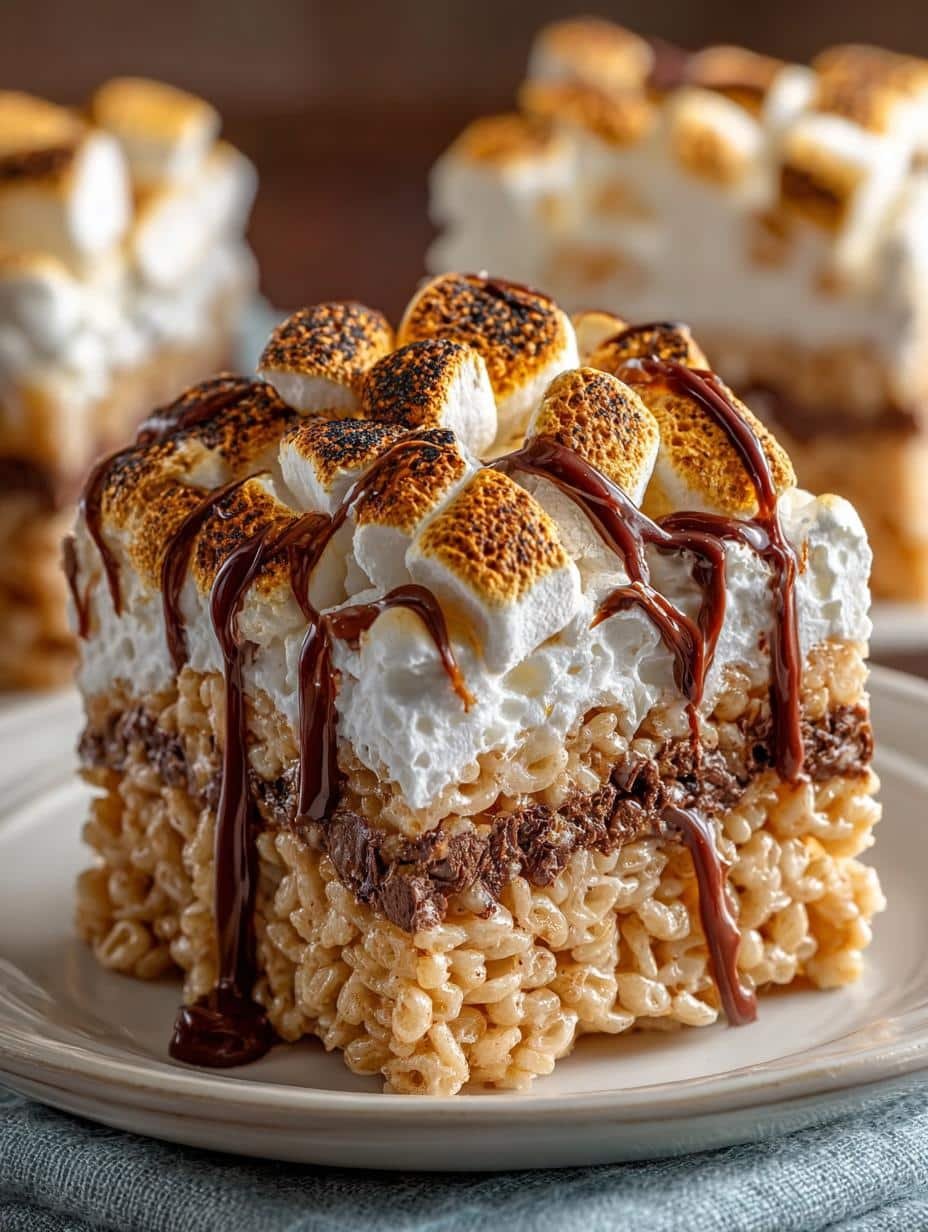 S'mores Rice Krispie Treats: 12 Irresistible Squares - Smores Rice Krispie Treats - main visual representation