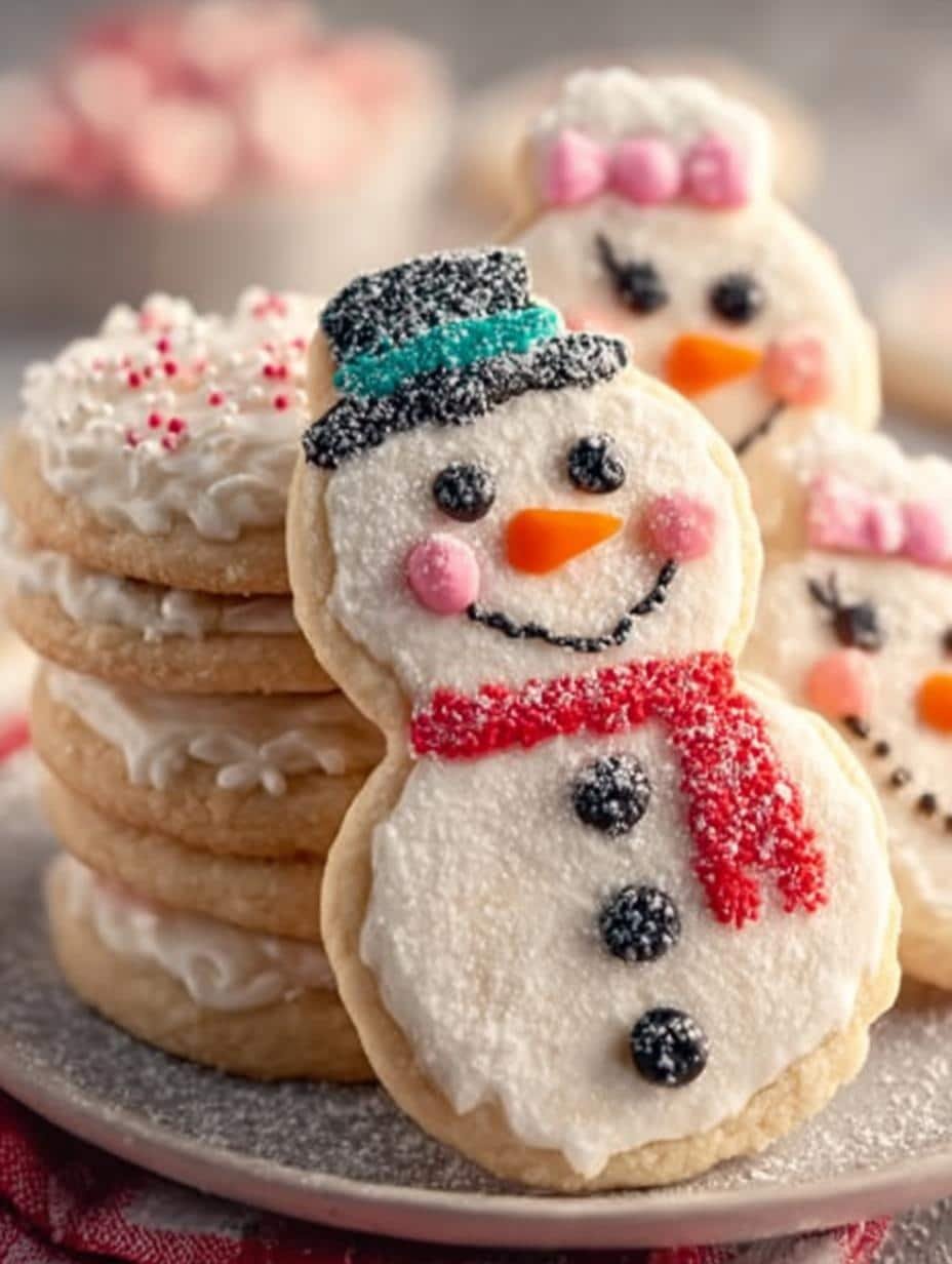 Snowman Cookies For Winter