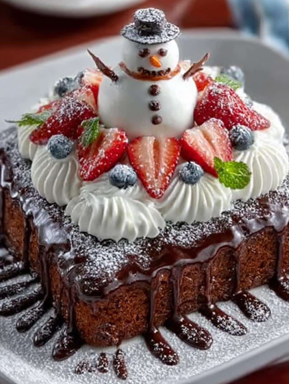 Snowman Sheet Cake Incredible