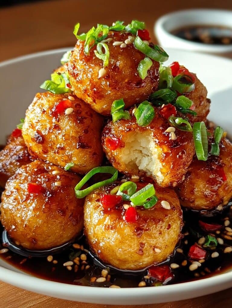 Soy Garlic Tofu Balls