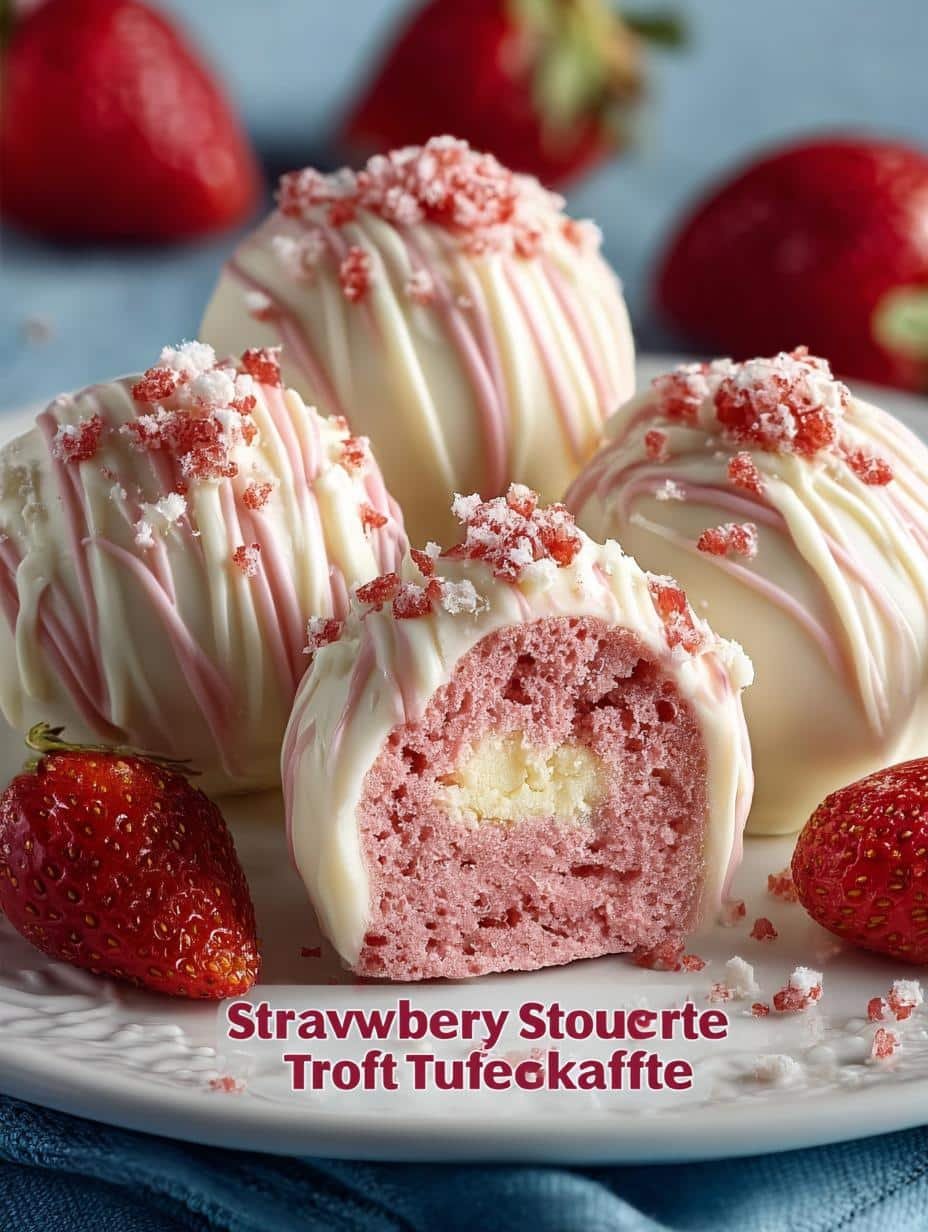 Strawberry Shortcake Truffles Treats