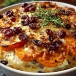 Sweet Potato Cranberry Gratin